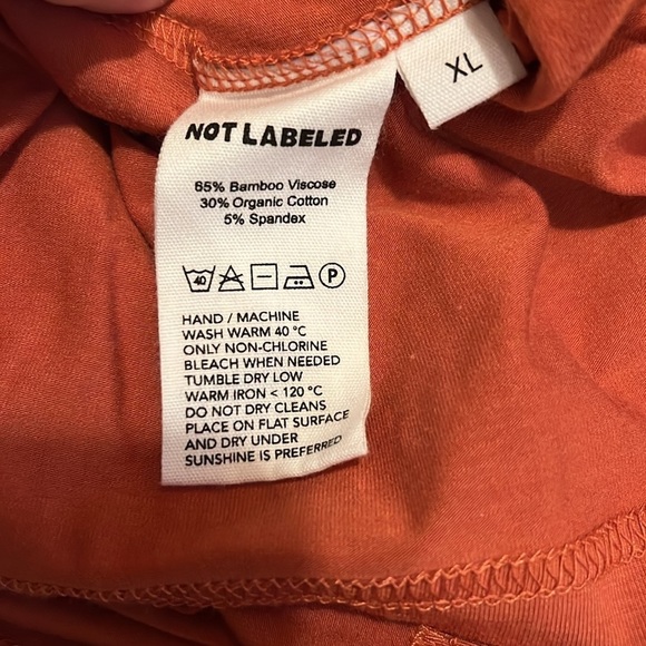 NOT LABELED*brand name*Organic Cotton Bamboo Long Sleeve Henley in Coral Size XL - Picture 4 of 4